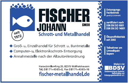 Fischer Johann - Schrott- und Metallhandel