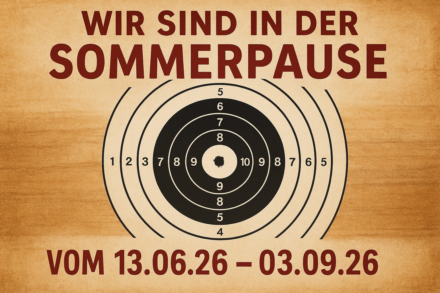 Sommerpause 2026 Sommerpause 2026